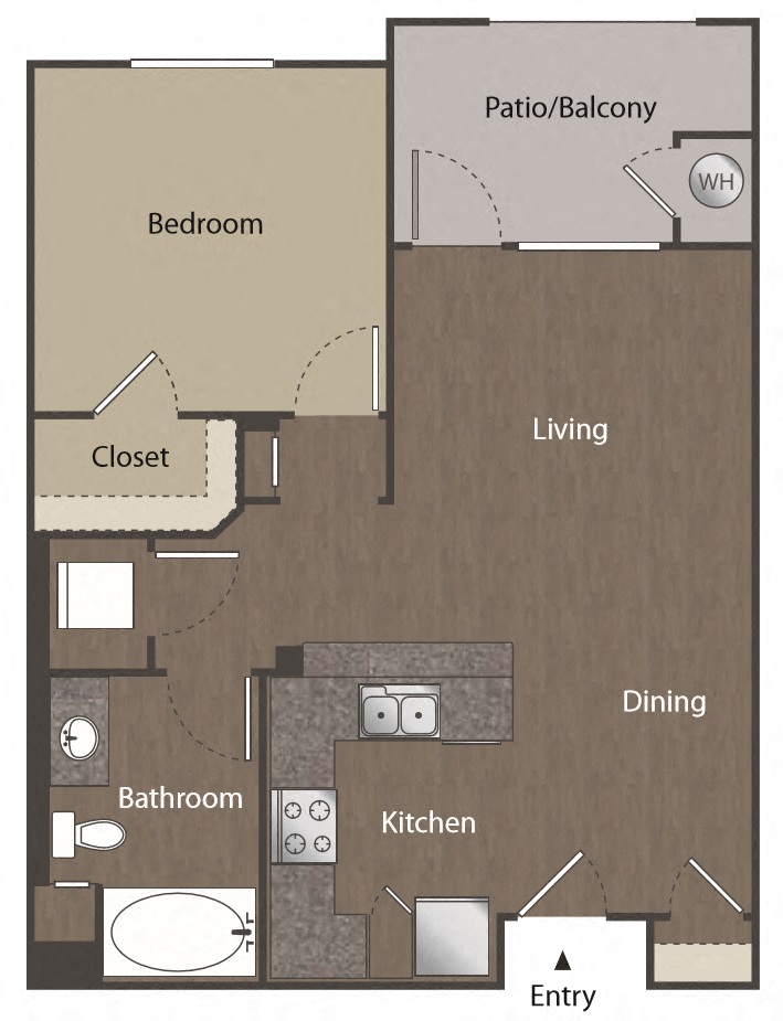 Adagio on the Green_A1 1 Bedroom 1 Bath_Mission Viejo